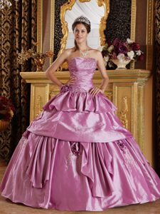 Lavender Flowers Appliqued Quinceanera Gown Dress in Zacapa