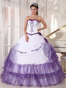 Hot Sale Two-toned Ball Gown Embroidery Quinceanera Dresses