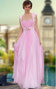 A-line Mother Of The Bride Dress Rose Pink Sweetheart Satin Sleeveless Floor Length Zipper