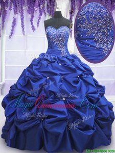 Delicate Sleeveless Beading and Pick Ups Lace Up Vestidos de Quinceanera