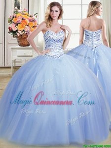 Sleeveless Lace Up Floor Length Beading Sweet 16 Dresses