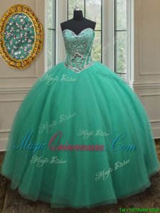 Delicate Sleeveless Zipper Floor Length Beading Quinceanera Dress