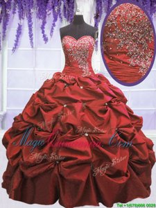 Sleeveless Lace Up Floor Length Beading and Pick Ups 15th Birthday Dress
