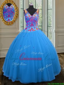 Straps Straps Sleeveless Beading and Sequins Zipper Vestidos de Quinceanera