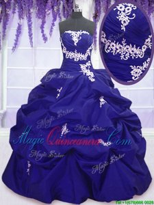 Dazzling Sleeveless Appliques and Pick Ups Lace Up Sweet 16 Dresses