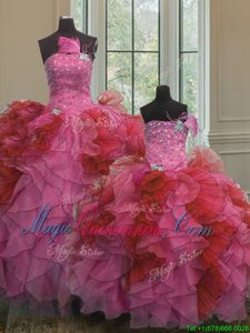 Floor Length Ball Gowns Sleeveless Multi-color Quinceanera Dress Lace Up