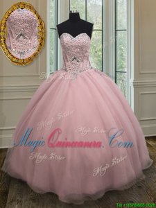 Organza Sleeveless Floor Length Sweet 16 Dresses and Beading and Belt