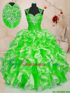 Sweetheart Sleeveless Lace Up Quinceanera Dresses Organza