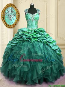 Most Popular Pick Ups With Train Turquoise Sweet 16 Dresses Sweetheart Cap Sleeves Brush Train Lace Up