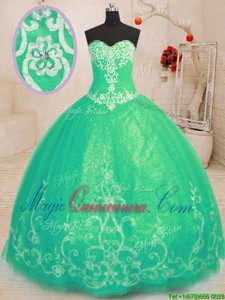 Super Sleeveless Lace Up Floor Length Beading and Embroidery 15 Quinceanera Dress