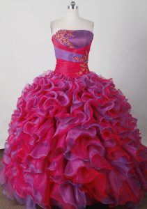 Multi-colored Ruffles Layered Appliques Quinceanera Dress in Ontario