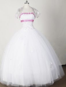 Appliques White Beading Tulle Quinceanera Dresses in Bairnsdale