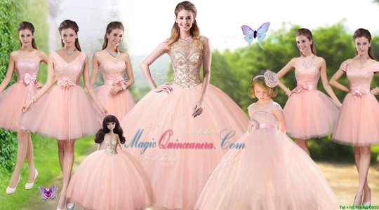 Sumptuous Tulle Sleeveless Floor Length Quinceanera Gown and Beading