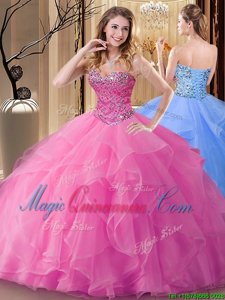 Customized Floor Length Ball Gowns Sleeveless Lilac 15th Birthday Dress Lace Up