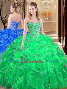 Clearance Floor Length Ball Gowns Sleeveless Sweet 16 Dress Lace Up