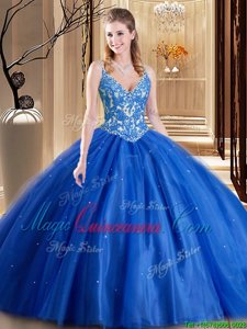 Sleeveless Beading and Appliques Lace Up Quinceanera Dresses