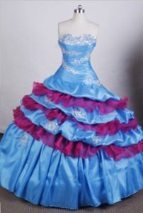 Multi-color Sweetheart Beading Ruffled Ruches Quinceanera Gowns
