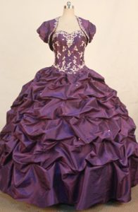 Sweetheart Appliques and Pick-ups Quinceanera dress in Dark Purple