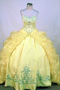 Appliques and Beading Sweetheart Quinceanera Dresses with Pick-ups