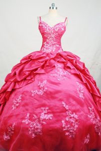 Straps Pick-ups Hot Pink Beading and Appliques Quinceanera Gowns
