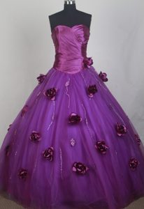 Purple 2013 Sweet Sixteen Dresses Blossomed Pretty Rose Flowers