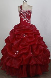 Two Straps on One Shoulder and Bubble Ruffles 2013 Dresses for 15