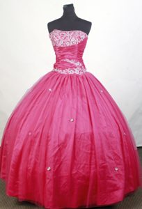 Romantic for Cheap 2013 Spring Hot Pink Quinceanera Gown