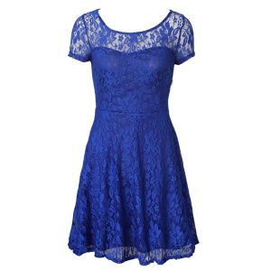 Charming Scoop Short Sleeves Organza Mother Of The Bride Dress Lace Side Zipper