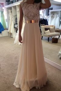 Floor Length Champagne Mother Of The Bride Dress Scoop Sleeveless Zipper