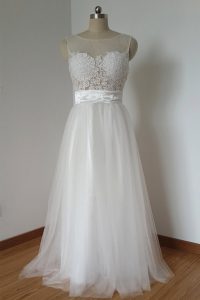 Sweet White Mother Of The Bride Dress Prom and Party and For with Lace Scoop Sleeveless Zipper
