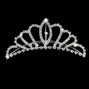 Classic Tiara Decorated With Shimmering Rhinestone