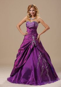 Purple A-Line Sweetheart Taffeta Sweet 15 Dresses in Newtownabbey