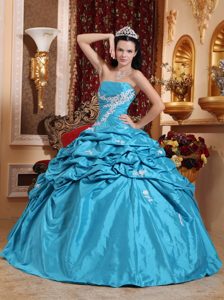 Blue Taffeta Appliques Dresses For Quinceanera in Carrickfergus