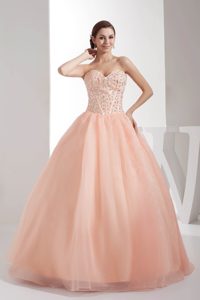 Sweetheart Floor-length Dress For Quince with Rhinestone in Aachen