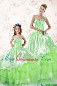 Enchanting Ruffled Sweetheart Sleeveless Lace Up Quinceanera Gown Organza