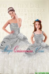 Fancy Ruffled Floor Length Multi-color Vestidos de Quinceanera Sweetheart Sleeveless Lace Up