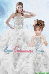 Fine Sequins Floor Length Ball Gowns Sleeveless Silver Vestidos de Quinceanera Lace Up