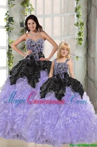 Sleeveless Beading and Ruffles Lace Up Quinceanera Gowns