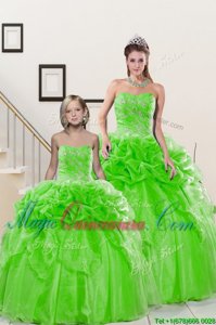 Pick Ups Floor Length Ball Gowns Sleeveless Sweet 16 Quinceanera Dress Lace Up