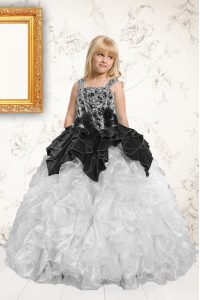 Sleeveless Beading and Pick Ups Lace Up Pageant Dress Womens